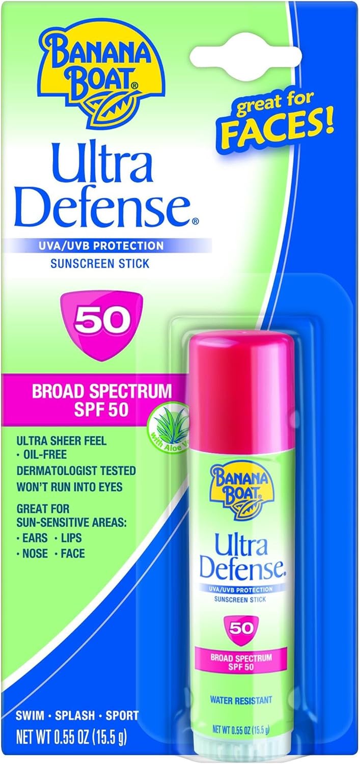 Banana Boat Ultra Defense Faces Sunblock Stick Spf 50.55ounce (pack Of
