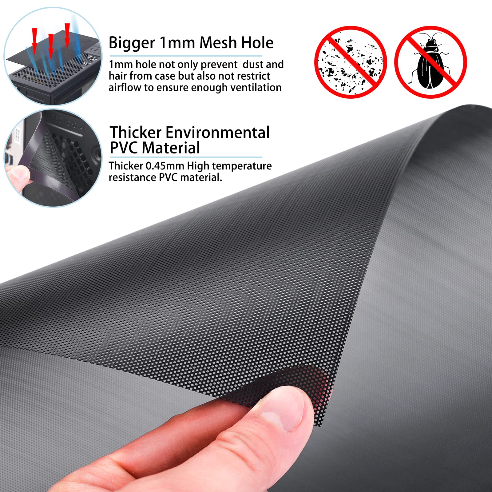 Mua [4 Pack] 400x300mm DIY PC Case Dust Mesh Filter, PVC Dustproof Mesh ...