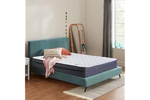 Continental Sleep Medium Plush Foam Encased Hybrid Eurotop Pillowtop Innerspring Fully Assembled Mattress, Good for The Back, Twin Size