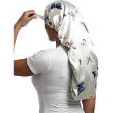 SAYMRE Satin Bonnet Silk Sleep Cap,Hair Bonnet for Braids Curly Hair | Adjustable Double Layer Silky Women Hair Care