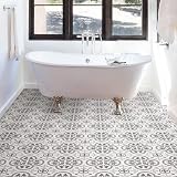 FloorPops FP2953 Remy Peel & Stick Floor Tiles Grey Gothic Style 12" x 12" 10pk view 3