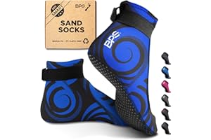 BPS New Zealand 'Smart' Neoprene Water Socks - 3mm Beach Booties Glued & Stitched - Anti-Slip Wetsuit Unisex Water Socks