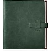 Artmag Photo Album 4x6 200 Photos, Thick Leather Cover Picture Album with 30 PCS Kraft Writing Paper Holds 200 Horizontal Photos for Family Wedding Anniversary (Dark Green)