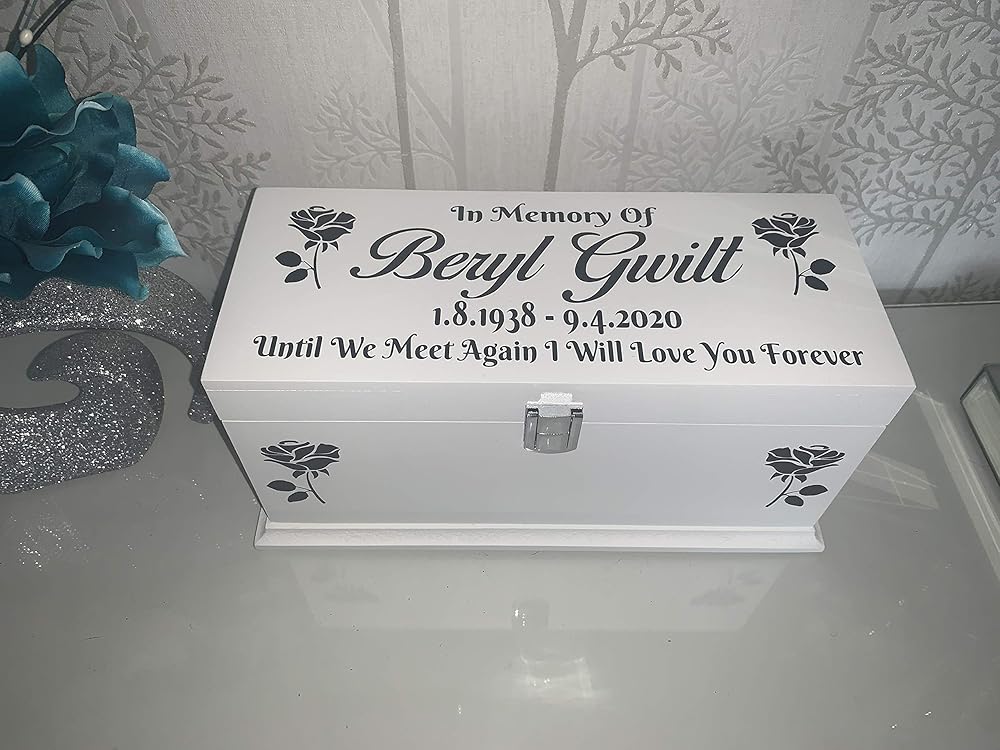 Long Slim Ashes Casket/Urn/Box with catch Cremation Memorial Urn