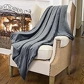 Catalonia Charcoal Grey Sherpa Throws Blanket, Valentine's Day Gift, Super Soft Fuzzy Comfy Micro Plush Fleece Blanket All Season for Sofa Couch Bed Reversible Match Color, Tone to Tone, 50x60 inch