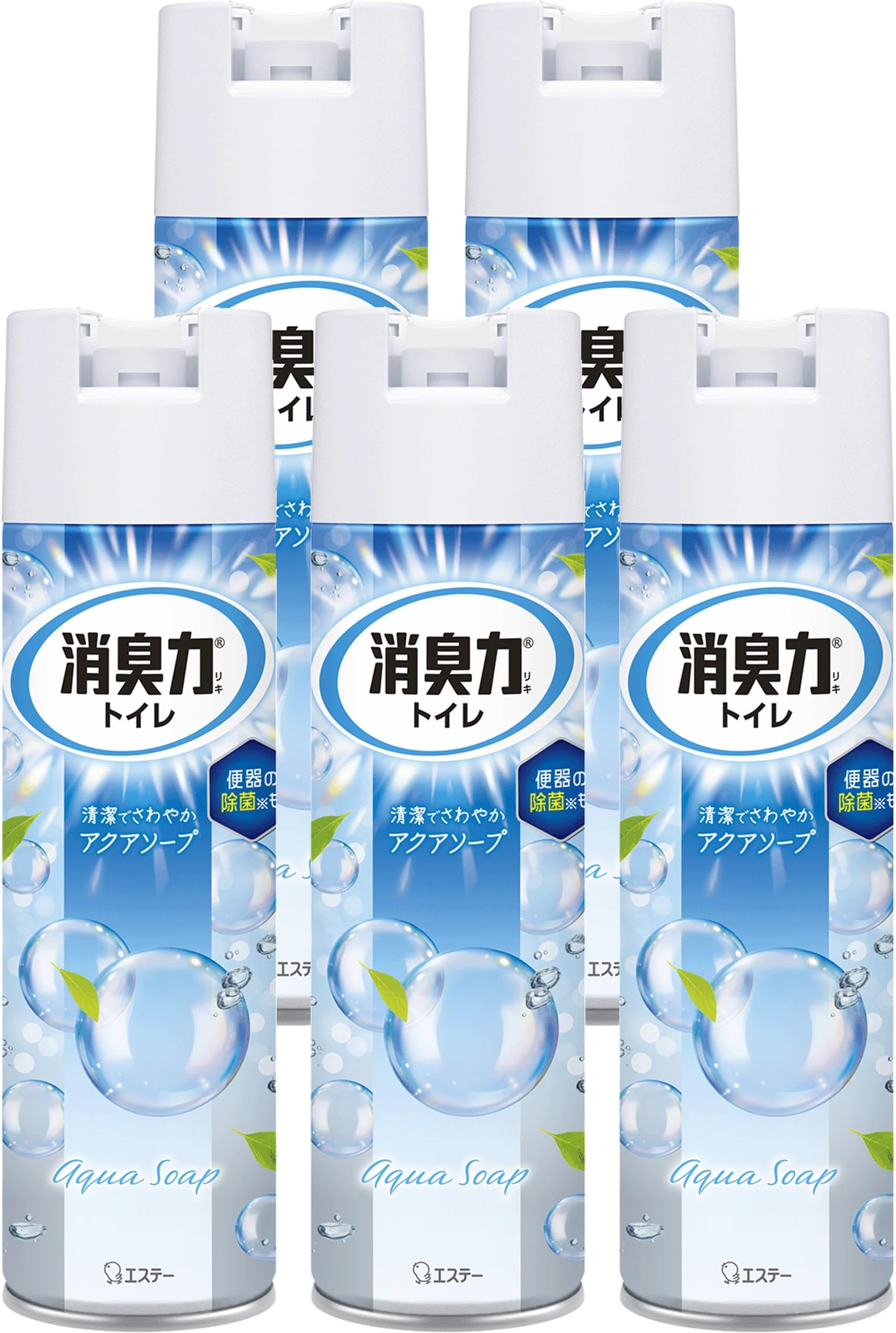 消臭力 [まとめ買い] トイレ用 スプレー アクアソープ 365mL×5個 トイレの消臭力スプレー トイレ 消臭剤 消臭 芳香剤 消臭スプレー商品画像