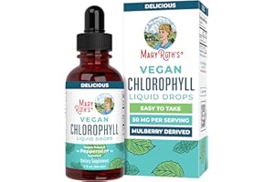 MARYRUTH ORGANICS MaryRuth's Chlorophyll Liquid Drops | Clean Label Project Certified® | Vegan | Non-Diluted Liquid Chlorophyll| Mulberry Derived Supplement for Ages 14+ | Non-GMO | Delicious Minty Flavor | 2 Fl Oz
