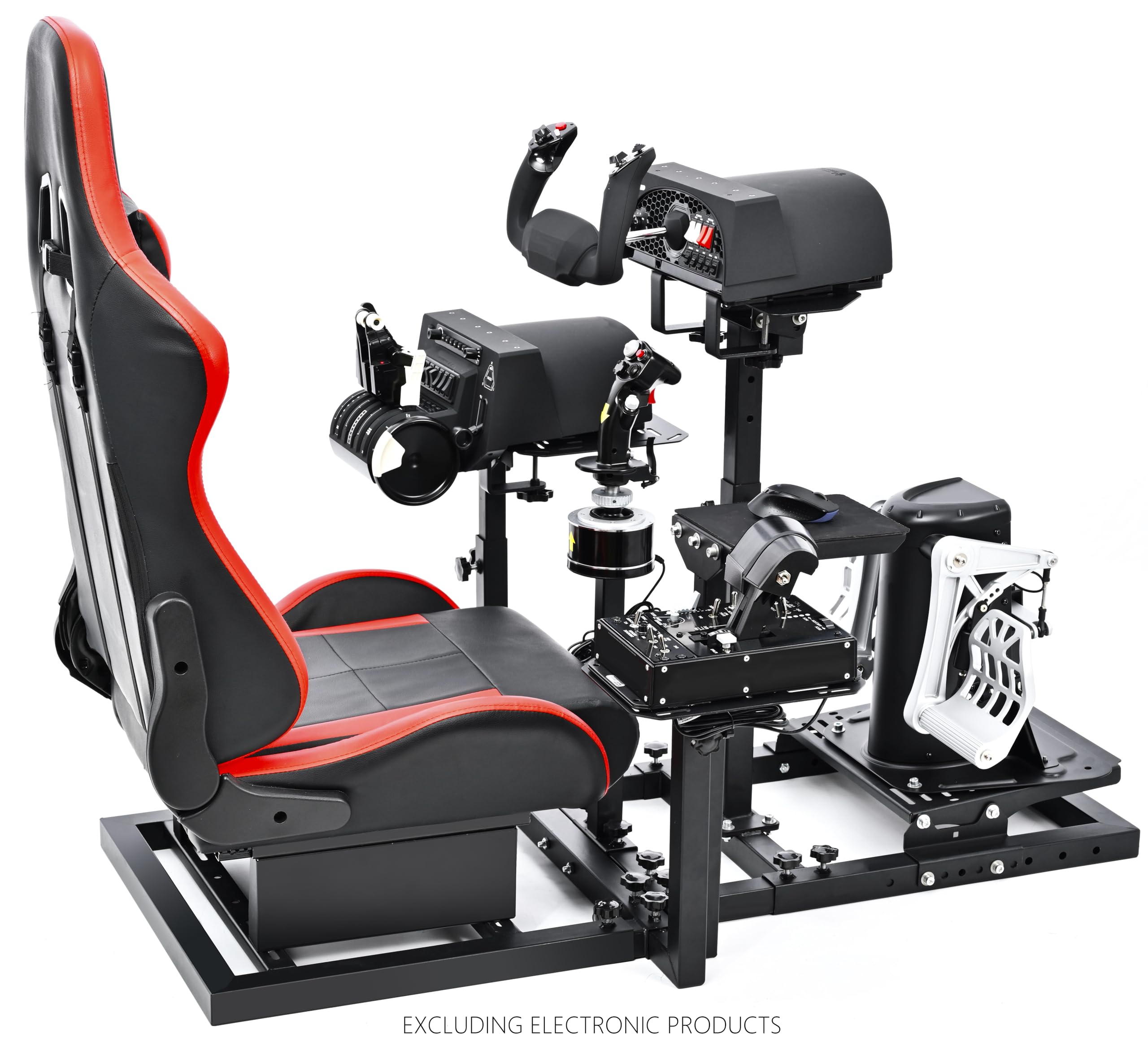 Marada Modular Flight Racing Simulator Cockpit, Both the flight sim cockpit and the racing sim cockpit, Fit for Logitech,for Thrustmaster,for Honeycomb Alpha Bravo,Excluding Electronic Devices