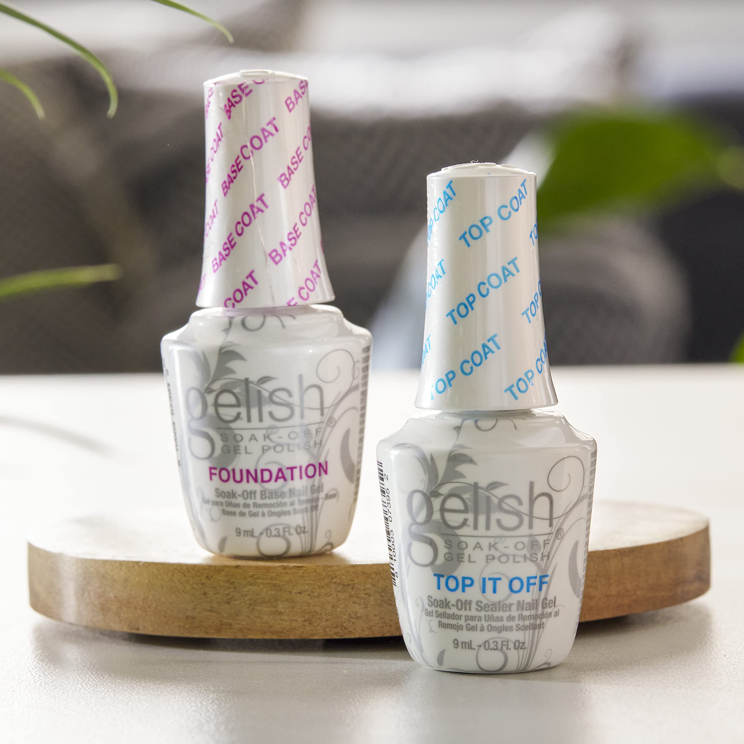 Gelish Mini Dynamic Duo - Foundation Base Gel & Top It Off Sealer Gel Set, Long-lasting, High-Shine Finish for Gel Manicures, Cures Fast in LED/UV Light, No Chips, Soak-Off, 9mL Each - Image 4