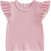 Toddler Baby Girls T Shirt Top Ribbed Short Sleeve Half Button-up Collared Casual Basic Tee Streetwear Blouse 0-6T