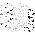 TansyPanda Bassinet Sheets for Munchkin Brica Pod, 4moms MamaRoo, Nordmiex, Beberoad Travel Bassinet, 3 Pack, 18 x 30 Inch, Ultra Soft, Breathable, Snug Fit, Unisex Boys and Girls (Ocean Fish)