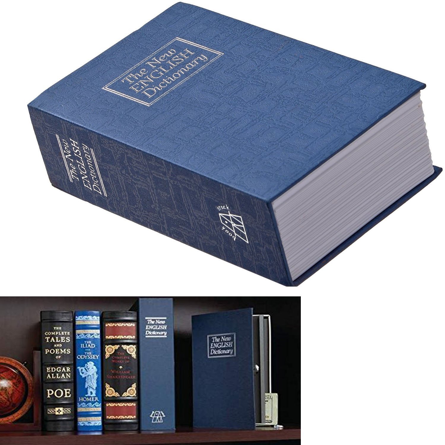 HANDSOME Locking Book Safe With Key Lock Dictionary Home Security
