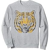 Vintage Tiger Face Tiger Head Wild Cat Lover Gift Sweatshirt