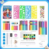 TCJJ Mermaid 208Pcs Kids Art Set Coloring Book CGP8 view 2