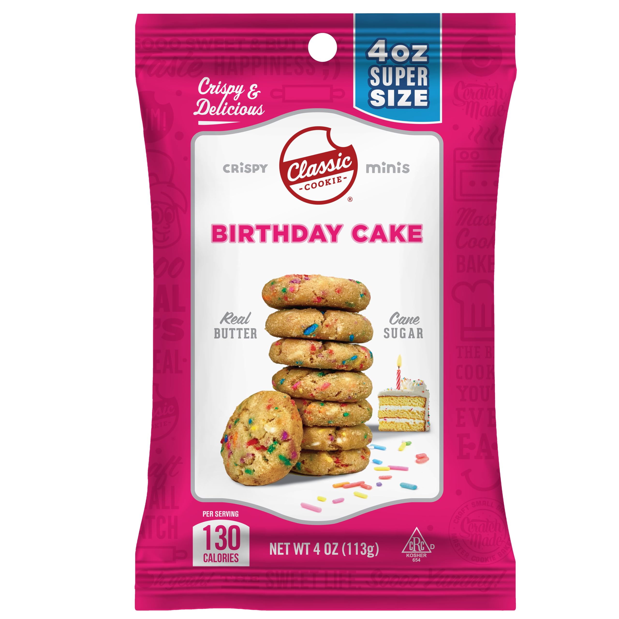 Classic Cookie, Crispy Mini Cookies, Birthday Cake