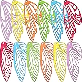 COLIGREE 48pcs Butterfly Wing Charms Hollow Colorful Filigree Butterfly Pendants for DIY Earrings Necklaces Jewelry Making Accessories