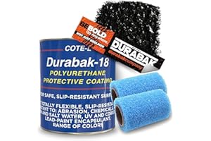Durabak-18 Textured Truck Bed Liner Gallon KIT - Roll On Coating | DIY Custom Coat for Bedliner and Undercoating, Auto Body, Automotive Rust Proofing, Boat Repair (Gallon, Black)