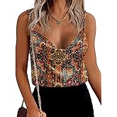 Zeagoo Women's Cowl Neck Satin Camisole Sleeveless Sexy Spaghetti Strap Silk Cami Backless Tank Tops Halter Basic Tank Shirts