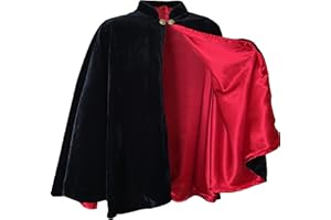 Artemisia Designs Women's Velvet Satin Lined Capelet Elegant Halloween Cosplay Cloak Cape, Wedding, Ren Faire