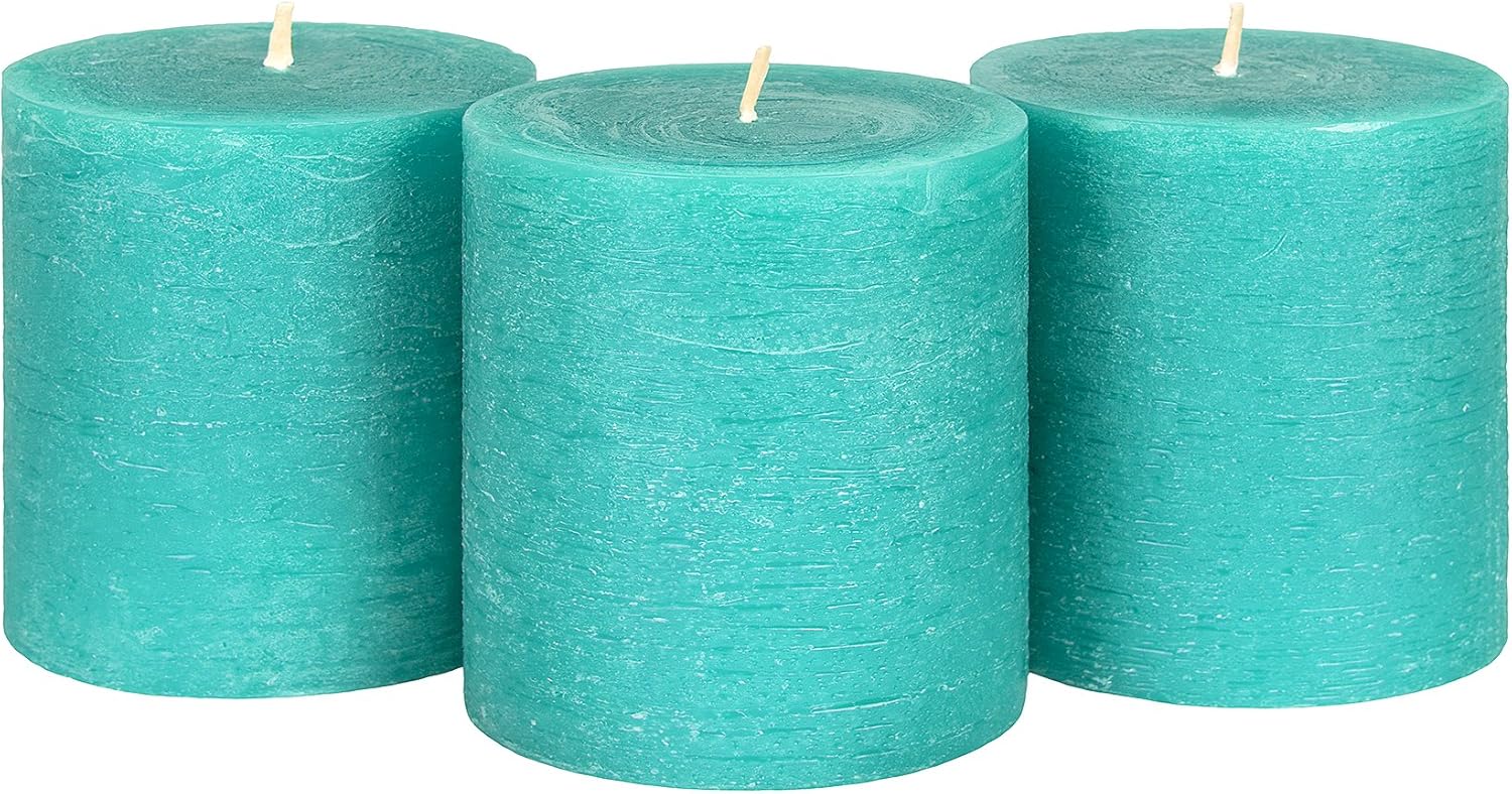 Candle Atelier 'Lush Forest'Scented, Turquoise Sea Ø 75 x 75 mm