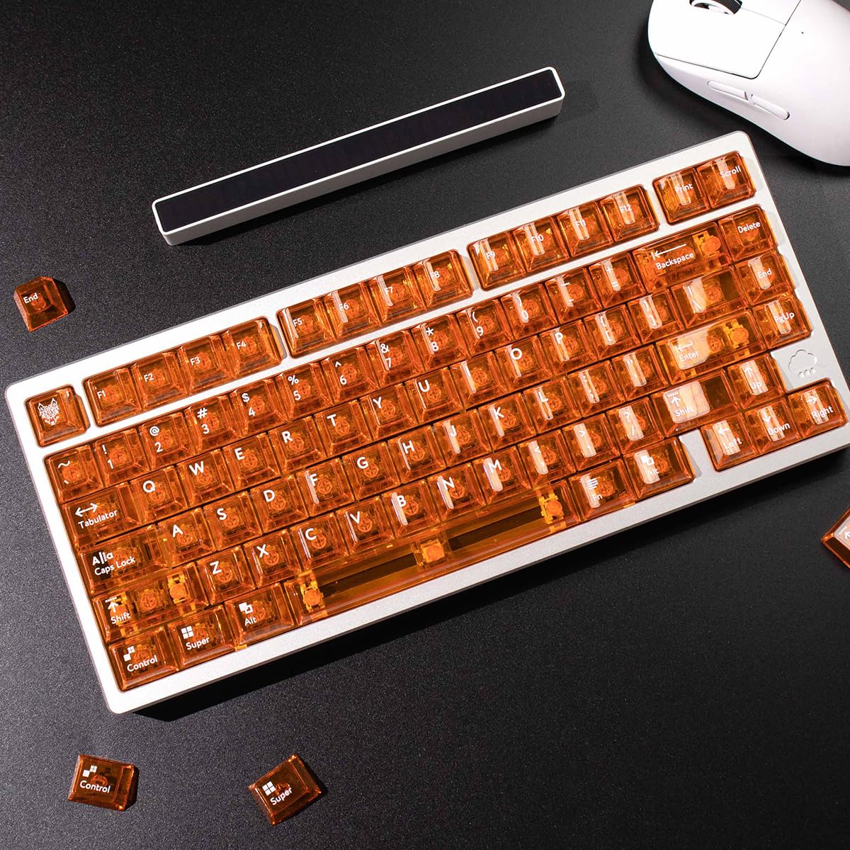 透明キーキャップ　キーボード Amazon.co.jp: 132 キー透明なキーキャップバックライトPC素材キー