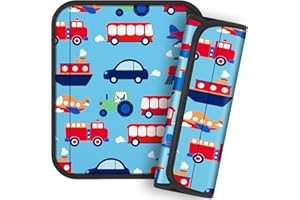 Akkya 2 Pack Seat Belt Cover Pad, Seatbelt Cushion Car Seat Strap Pads for Kids Cute Carseat Stroller Shoulder Strap Protector Accessories