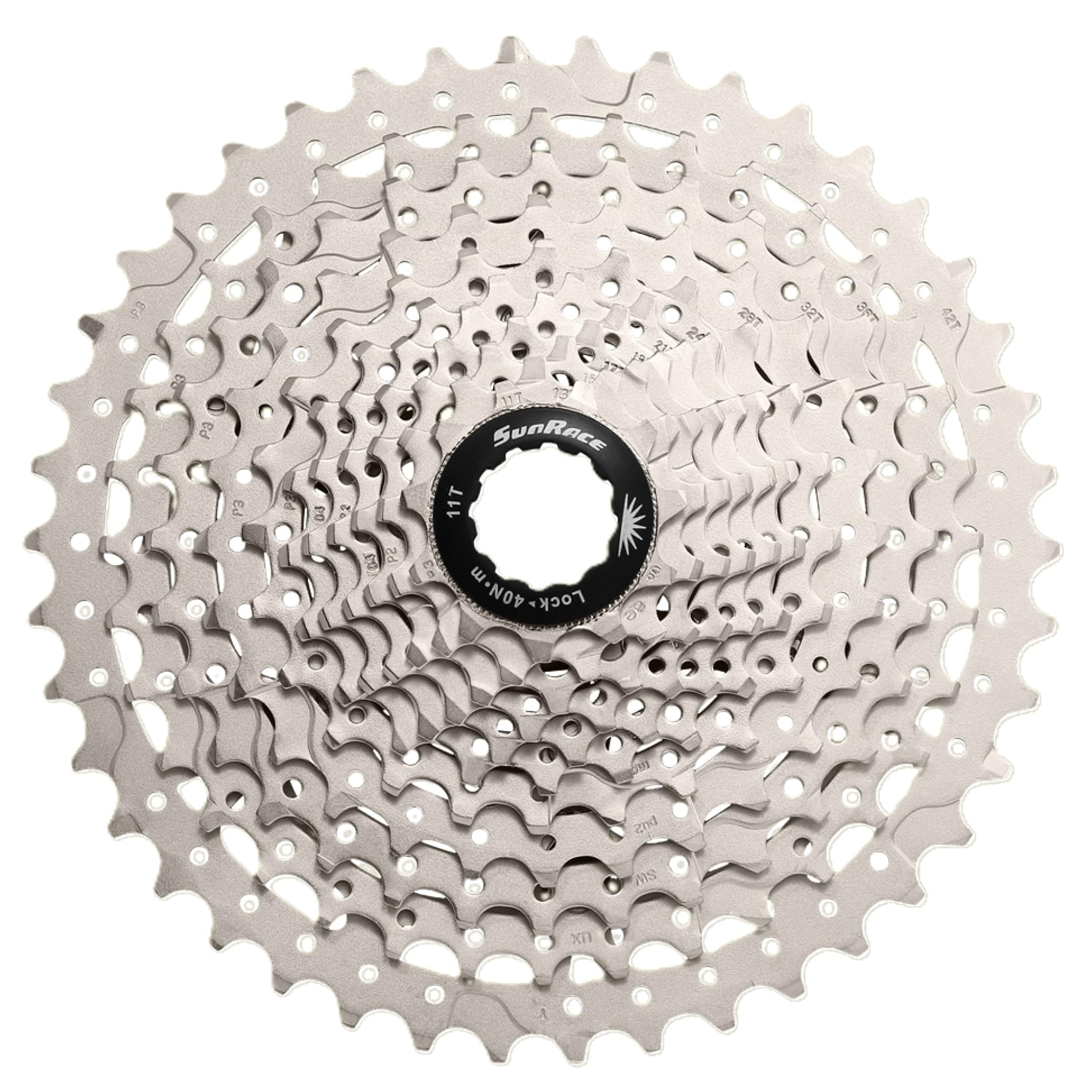 SunRace MS8 11-Speed MTB Cassette, Silver, HG-Spline, 11-36T