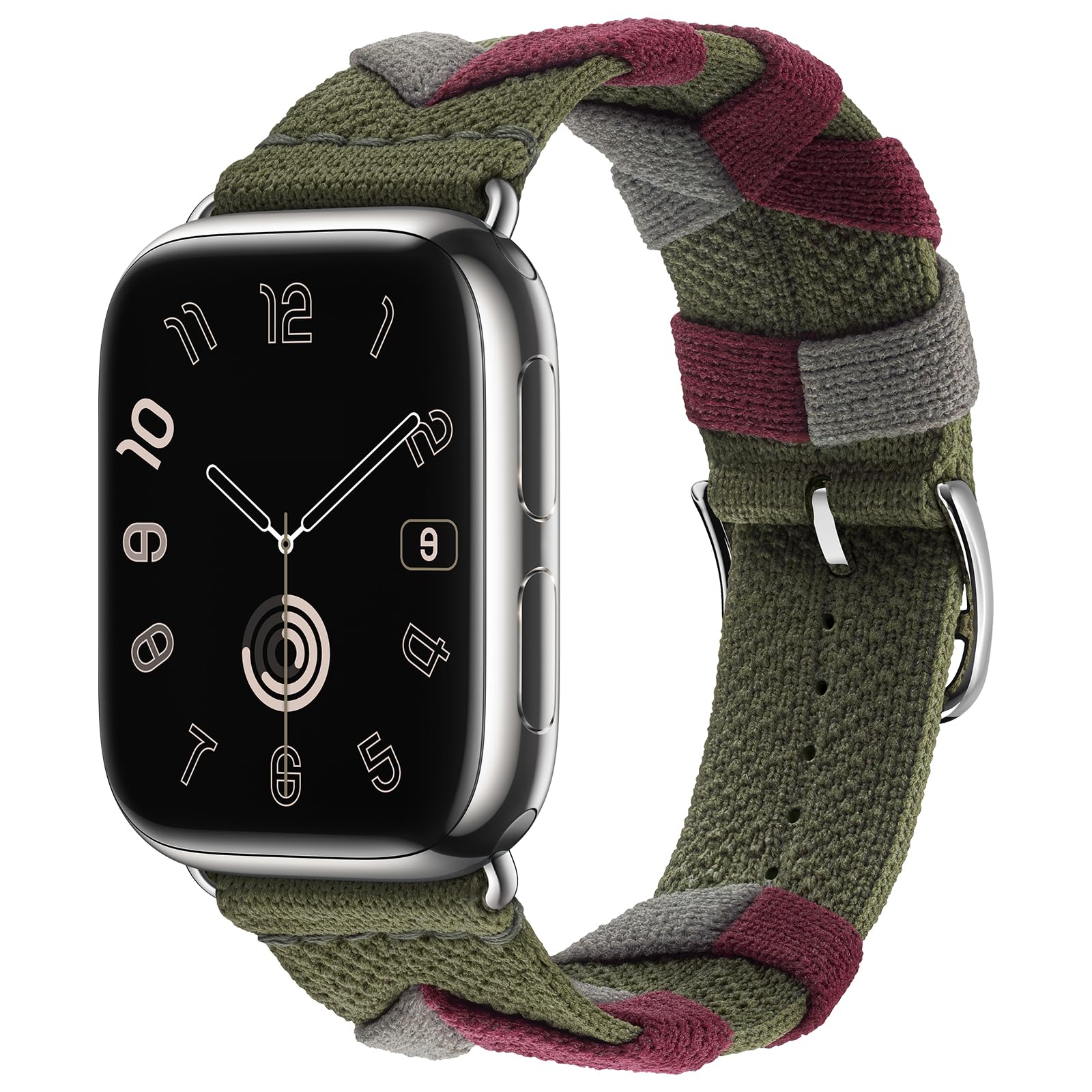 Photo 1 of 2pcsVUTOT Nylon Band Compatible with Apple Watch Band 38mm 40mm 41mm for Men Women, Adjustable Weave Polyamide Yarn Sport Wristbands for iWatch Series 9 8 7 6 5 4 3 2 1 Ultra SE (38mm/40mm/41mm, Khaki)