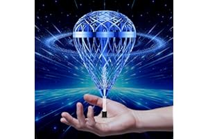 Tikduck 2025 Flying Bouncing Ball Toy - USB Rechargeable, Hand-Controlled with 3D Flips & Multi-Player Fun - Interactive Orb Toy for Kids, Teens & Adults - Indoor & Outdoor Play (Blue)