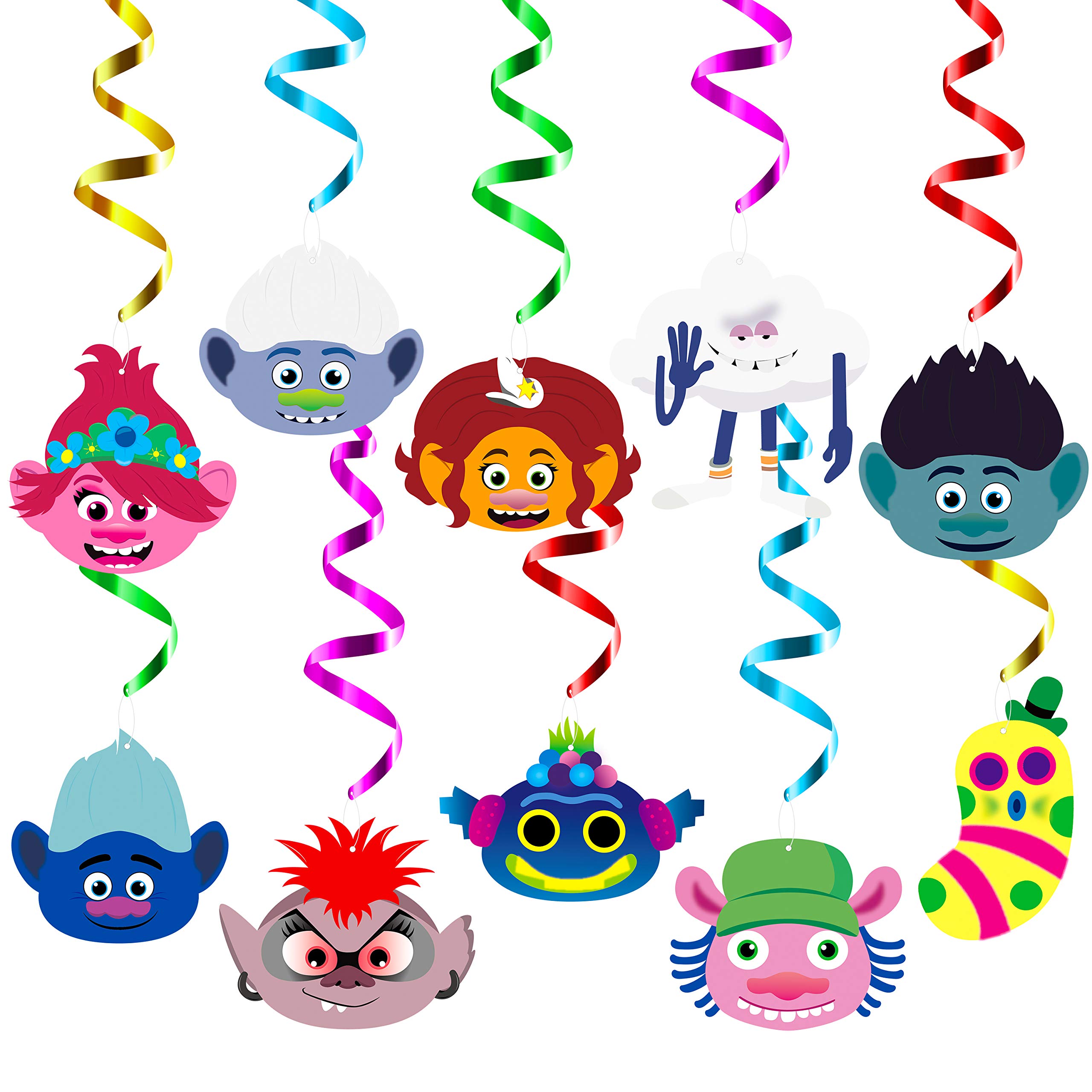 Buy ANGOLIO 30Pcs Queen Barb Party Swirl Decorations Hanging Spiral