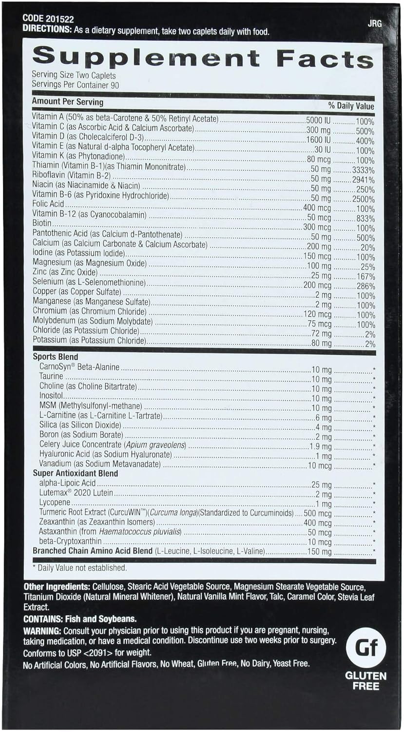 GNC Mega Men Sport Daily Multivitamin for Performance, Muscle Function, and General Health -180 Count: Health & Personal Care