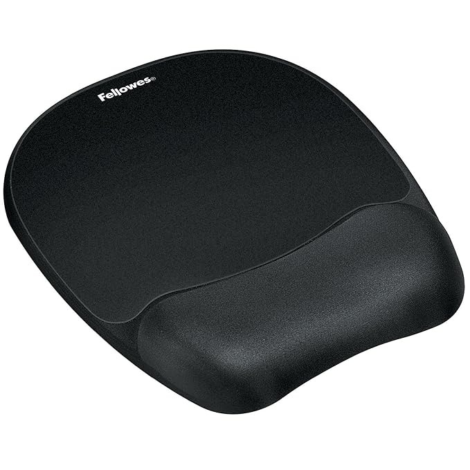 Fellowes Memory Foam Handgelenkauflage mit Mauspad für optische Mäuse - Schwarz
