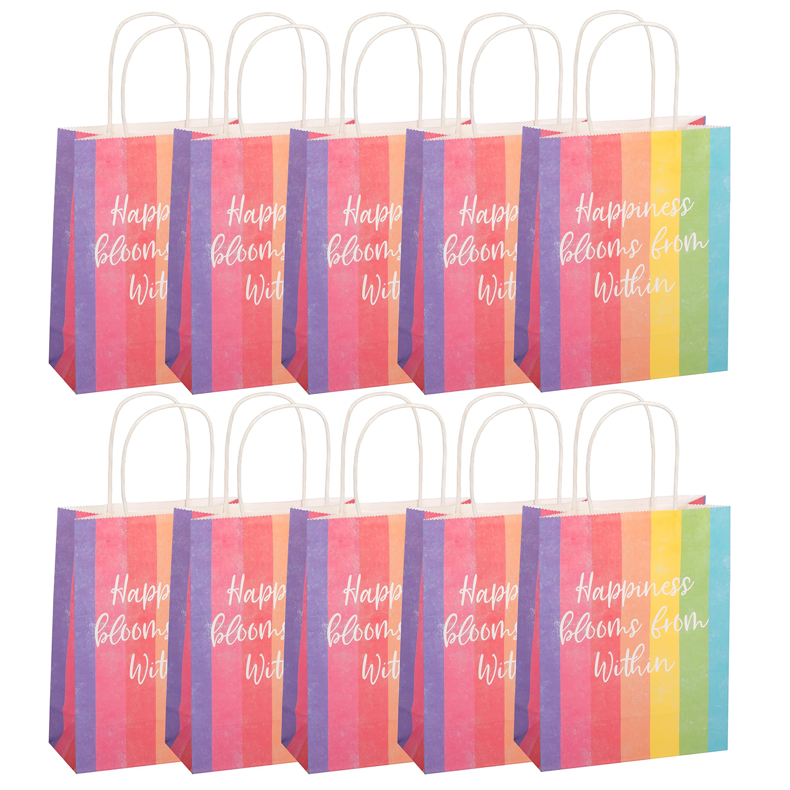 Idena 90058 Rainbow Gift Bag Pack of 10