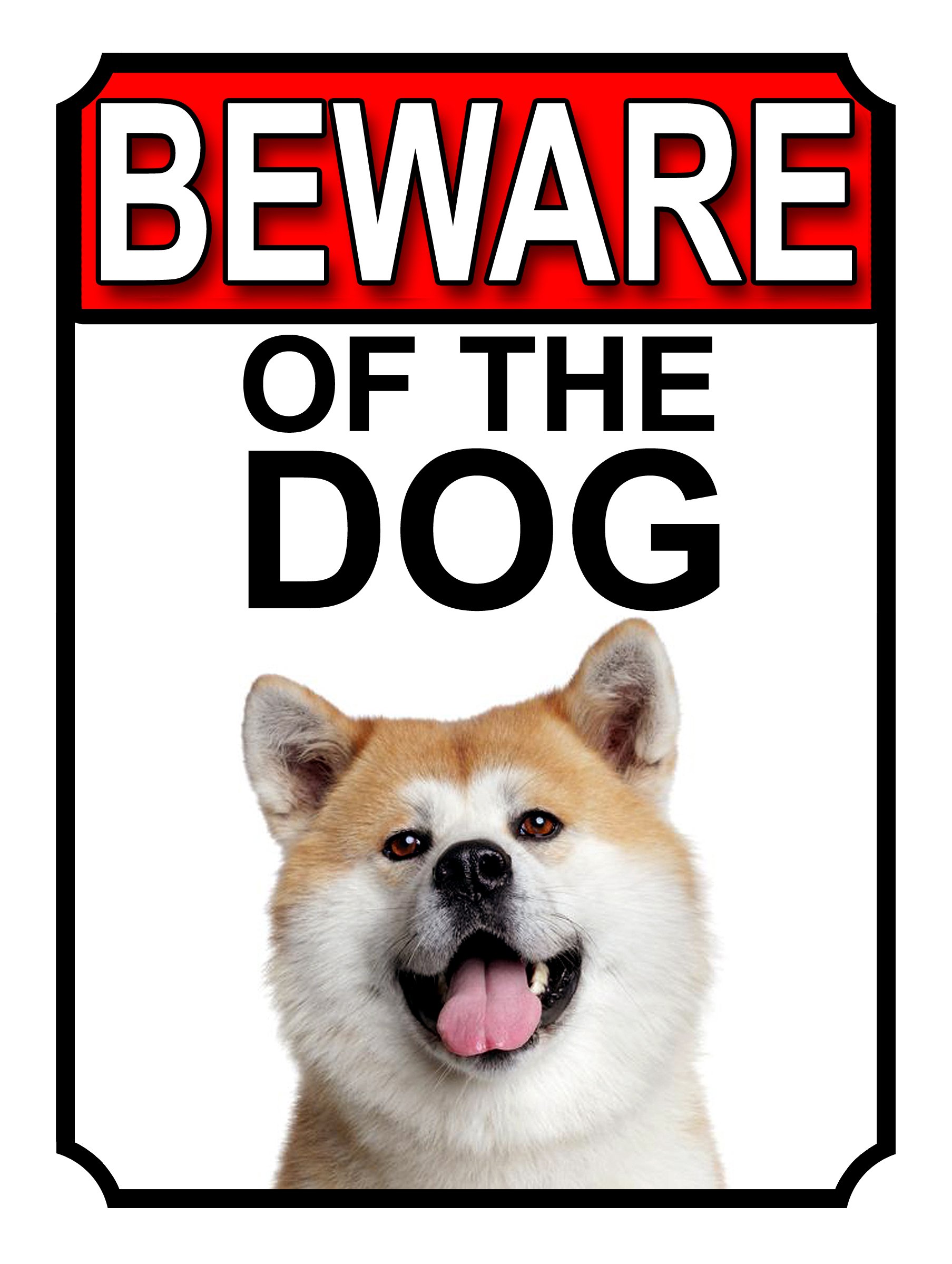 BEWARE OF THE DOG METAL GATE SIGN VARIOUS BREEDS