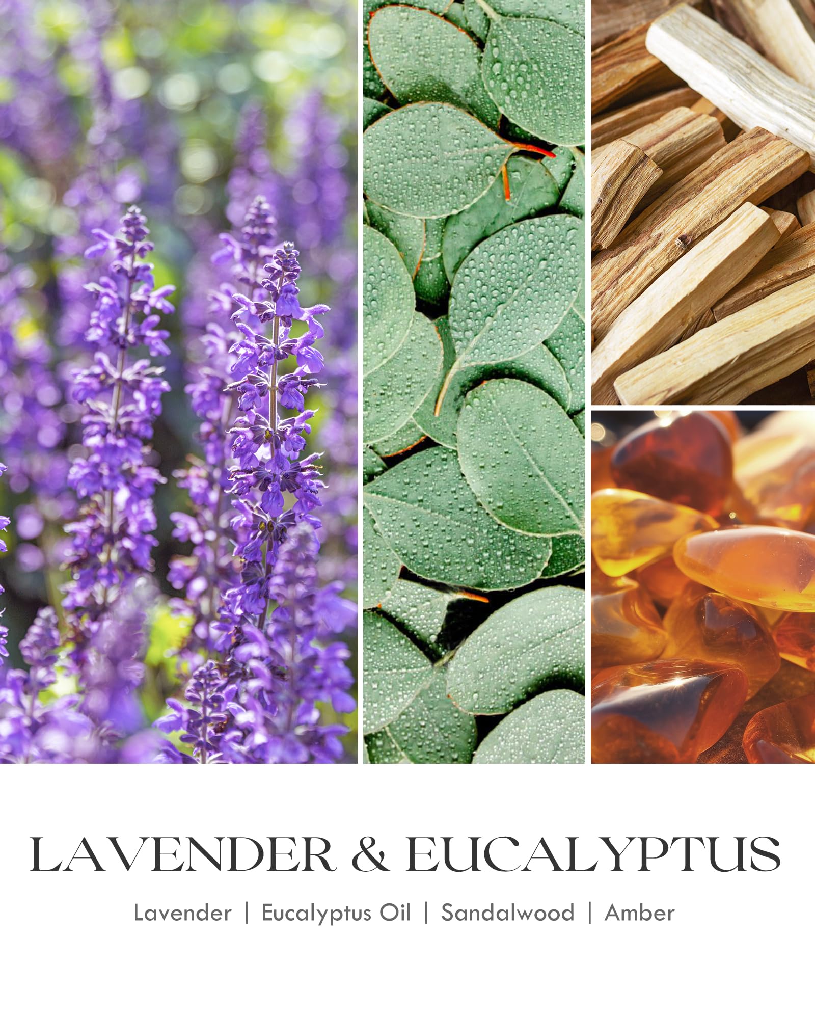 AOOVOO Lavender Scented Candles for Women - Aromatherapy Candle with Crystals Inside, 10oz Soy Candles for Home Scented, Birthday Gifts Christmas Candle for Women Mom