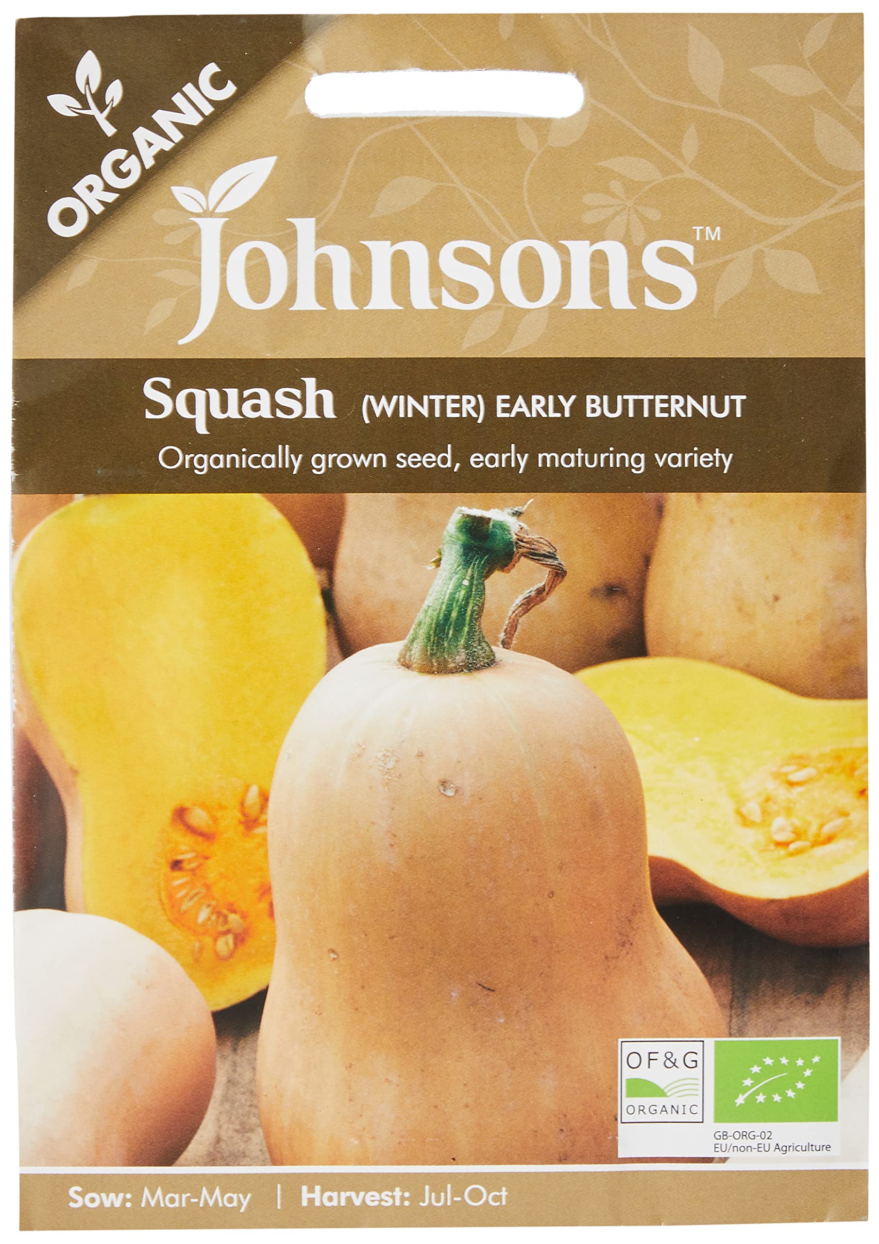 Johnsons 20942 ORG Squash (Winter) Early Butternut