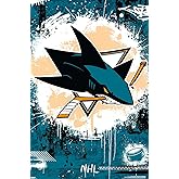 NHL San Jose Sharks - Maximalist Logo 23 Wall Poster, 34L" x 22.4W", Premium Unframed Version