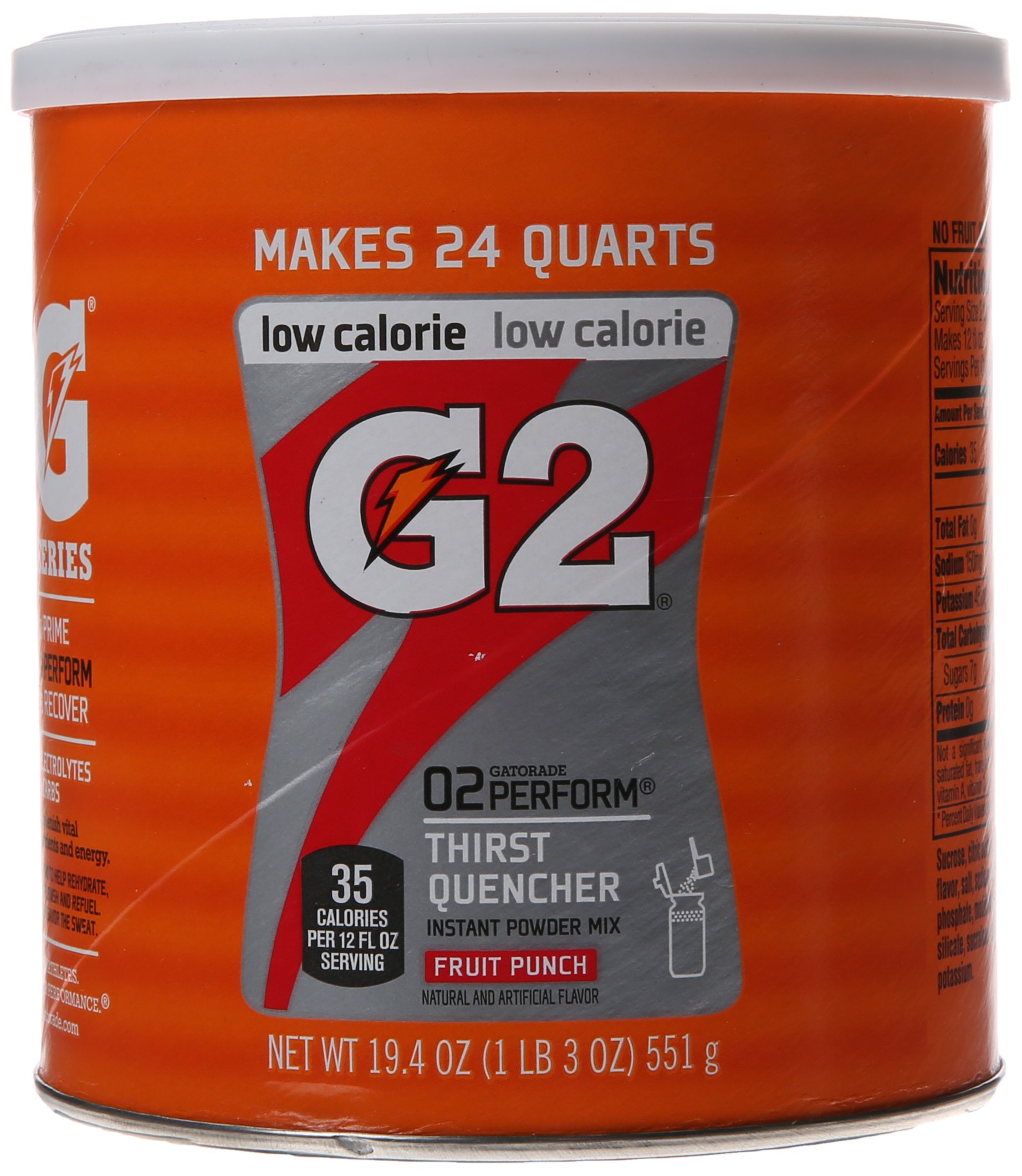 Gatorade Perform G2 02 Perform Thirst Quencher Instant Powder Fruit