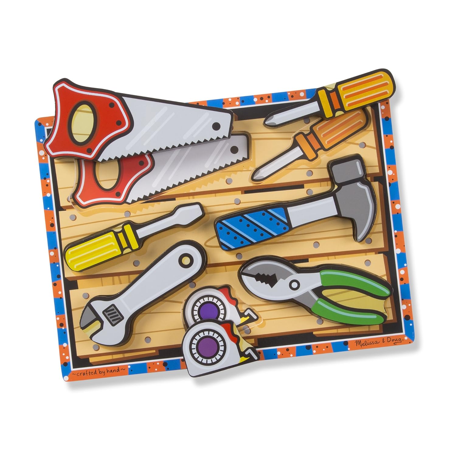 Melissa & Doug Tools Wooden Chunky Puzzle (7 pcs), Wood Amazon Canada