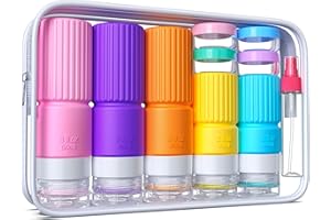 TOCELFFE 19 pack Travel Bottles for Toiletries,TSA Approved Silicone Travel Containers for Toiletries,Leak Proof 3oz Refillable Liqus Shampoo And Conditioner Travel Essentials toiletr