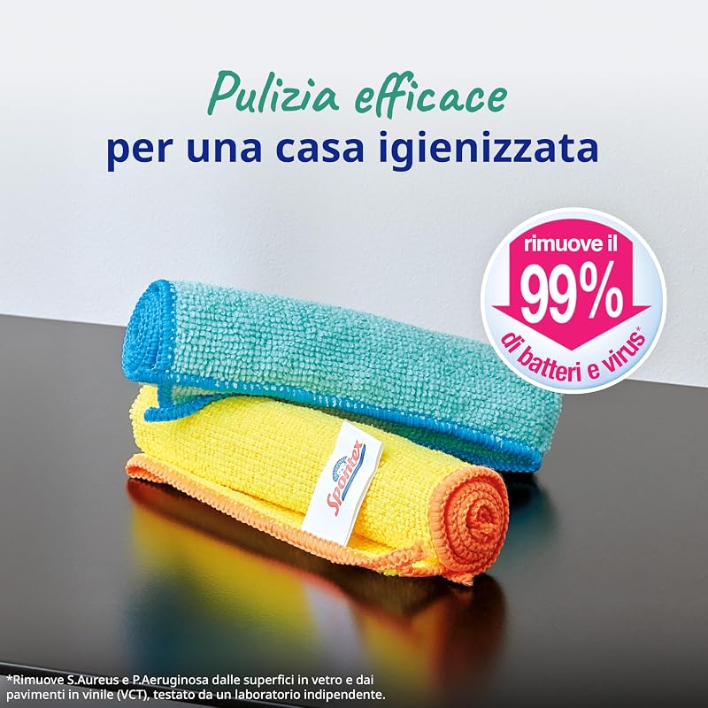 Panni in microfibra per la pulizia | 16 panni per pulizia in microfibra | Da utilizzare come panni per la polvere o per la cucina | 30 x 30cm | Colori assortiti | 16 pz.