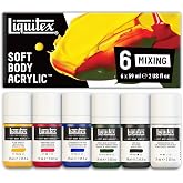 Liquitex Soft Body Acrylic Paint, 6 x 59ml (2-oz), Mixing Set | Low Viscosity, Highly Pigmented, Satin Finish, Retains Subtle Brush Strokes, Great Surface Coverage, Highly Versatile