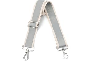 LVYOUME Purse Strap Silver Hardware Wide Bag Straps Replacement Crossbody Adjustable Shoulder Strap for Purses Canvas Tote Handbags…