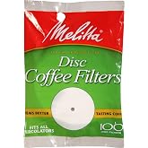 Melitta Super Premium Disc Coffee Filters, White, 100 Count (Pack of 1)