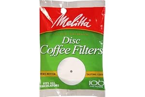 Melitta Super Premium Disc Coffee Filters, White, 100 Count (Pack of 1)