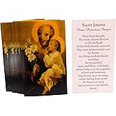 Westmon Works St Joseph Home Protection Prayer Holy Card Bulk Bundle Pack Patron Saint of Fathers and Real Estate Agents Made in the USA, Set of 24
