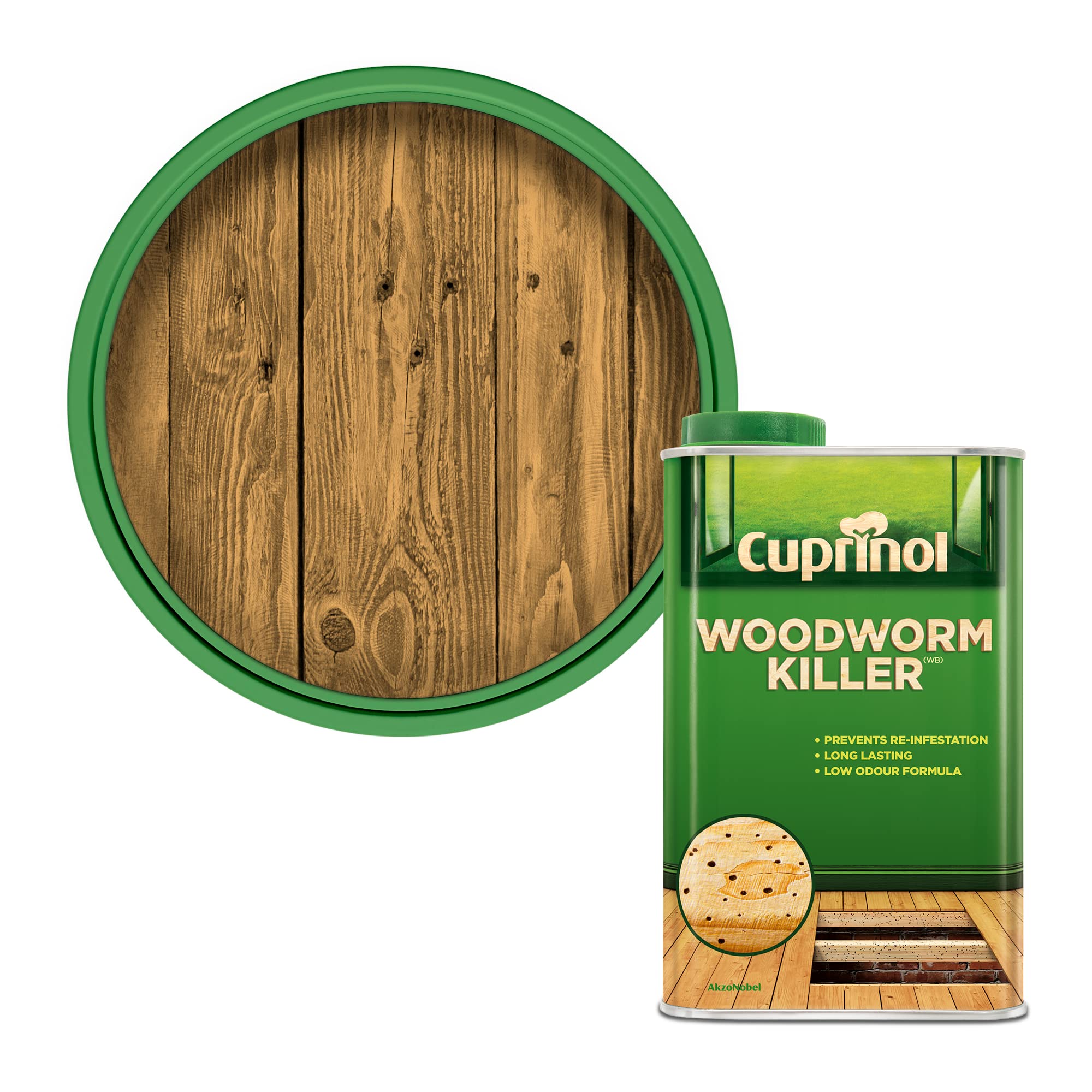 Cuprinol CUPWW1L 1 Litre Low Odour Woodworm Killer - Natural