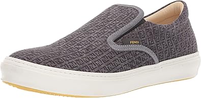 fendi logo slip on sneakers