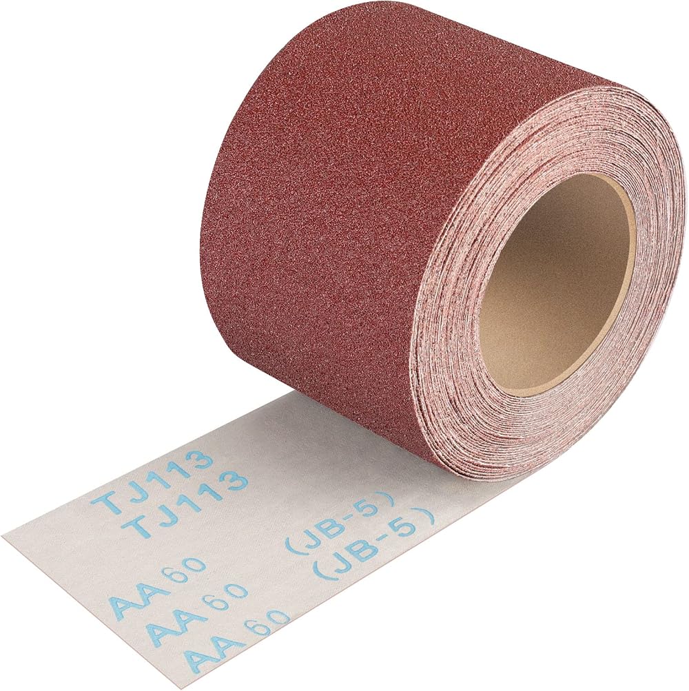 Shineboc Sandpaper Roll 180 Grit 93mm x 10m Emery Cloth for Wood Metal