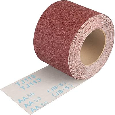 Shineboc Sandpaper Roll 180 Grit 93mm x 10m Emery Cloth for Wood Metal